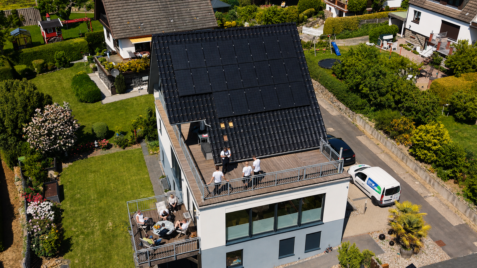 Referenzprojekt Photovoltaik-Installation wHoch3 Energiesysteme
